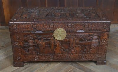 Oriental Camphor Wood Blanket / Storage Box SAI3232 Antique Boxes 5