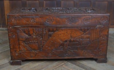 Oriental Camphor Wood Blanket / Storage Box SAI3232 Antique Boxes 14