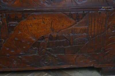 Oriental Camphor Wood Blanket / Storage Box SAI3232 Antique Boxes 13