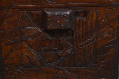 Oriental Camphor Wood Blanket / Storage Box SAI3232 Antique Boxes 11