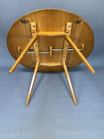 Mid Century Ercol Oval Drop Leaf Dining Table - Image 2
