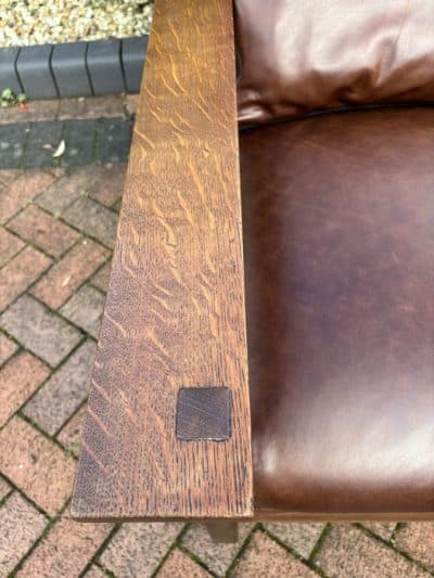 Arts & Crafts American Reclining Mission Chair - Image 6