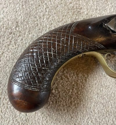 A brass barrelled flintlock pistol by Blake London Antique gun Antique Guns 8
