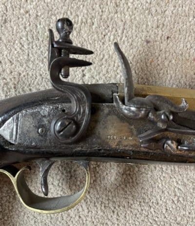 A brass barrelled flintlock pistol by Blake London Antique gun Antique Guns 6
