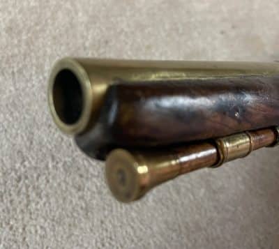 A brass barrelled flintlock pistol by Blake London Antique gun Antique Guns 11