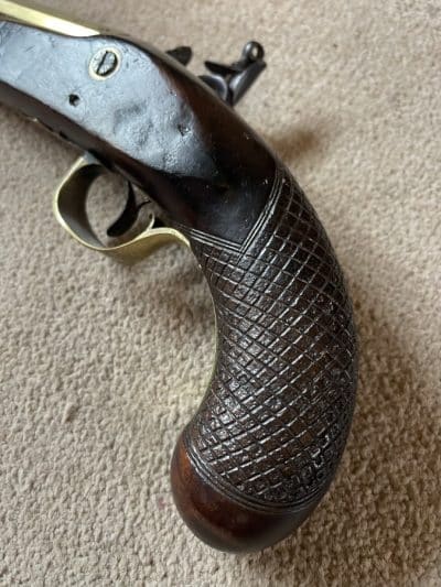 A brass barrelled flintlock pistol by Blake London Antique gun Antique Guns 12