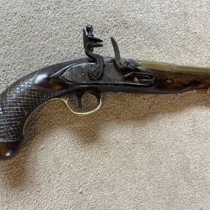A brass barrelled flintlock pistol by Blake London Antique gun Antique Guns 3