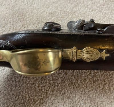 A brass barrelled flintlock pistol by Blake London - Image 3