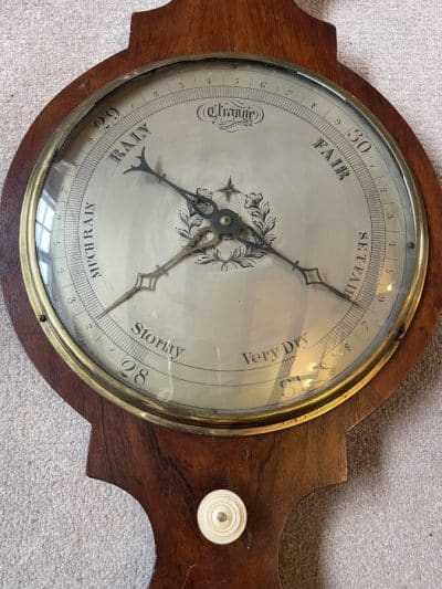 Georgian banjo barometer c1820 - Image 4