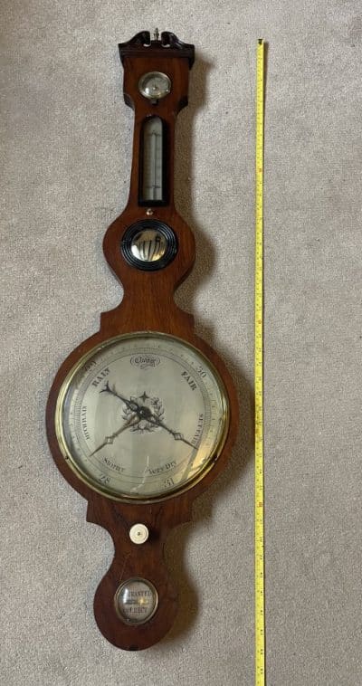 Georgian banjo barometer c1820 - Image 8