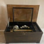 Antique orchestral music box with drums and bells c1880 auld lang syne Antique Musical Instruments