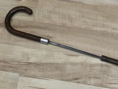 Gentleman’s walking stick sword stick with silver collar - Image 14