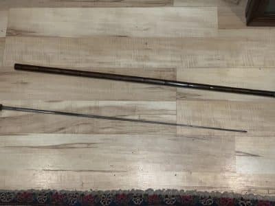 Gentleman’s walking stick sword stick with silver collar Miscellaneous 19