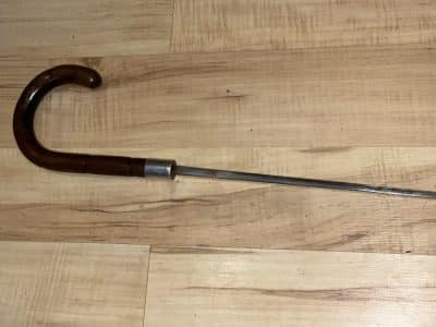 Gentleman’s walking stick sword stick with silver collar Miscellaneous 22