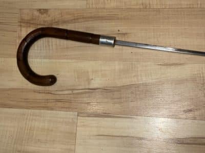 Gentleman’s walking stick sword stick with silver collar Miscellaneous 28