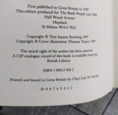 Harry potter and the philosophers stone first edition second print hardback very rare book - Image 5