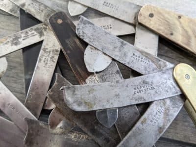 Collection of blood letting fleams Sheffield fleams Antique Knives 8