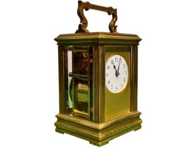 A Fine French Brass Cased Repeater Carriage Clock Antique Clocks 4