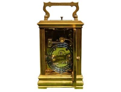 A Fine French Brass Cased Repeater Carriage Clock Antique Clocks 7