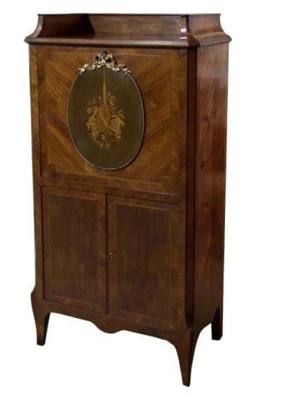 A French Louis XVI Style Kingwood & Marquetry Secretaire Antique Cabinets 3
