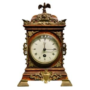 Brass Mounted 8 Day Timepiece Antique Clocks