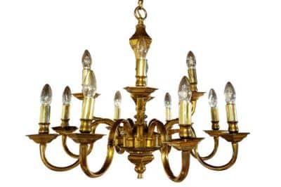 Dutch Brass Chandelier Antique Lighting 4