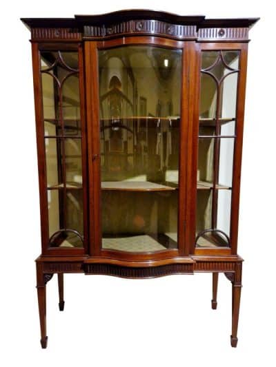 Edwardian Mahogany Display Cabinet Antique Cabinets 3