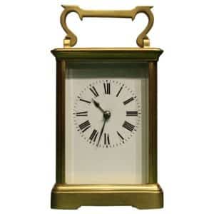 French Brass Cased Striking Carriage Clock Antique Clocks