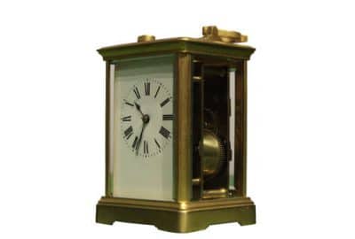 French Brass Cased Striking Carriage Clock - Image 3