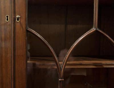 George III mahogany secretaire bookcase - Image 8