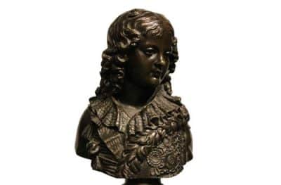 Mid 19thc Bronze Bust Antique Sculptures 5