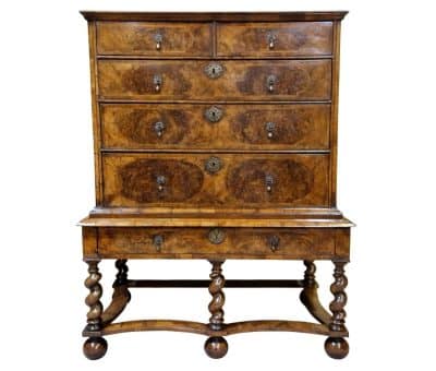 William & Mary Walnut Chest on Stand Antique Chests 3