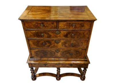 William & Mary Walnut Chest on Stand - Image 4