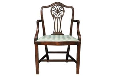 19th century mahogany Hepplewhite style carver/desk chair Antique Chairs 3
