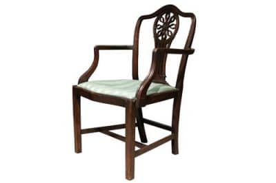 19th century mahogany Hepplewhite style carver/desk chair Antique Chairs 5