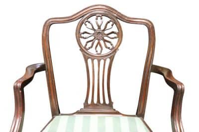 19th century mahogany Hepplewhite style carver/desk chair - Image 2