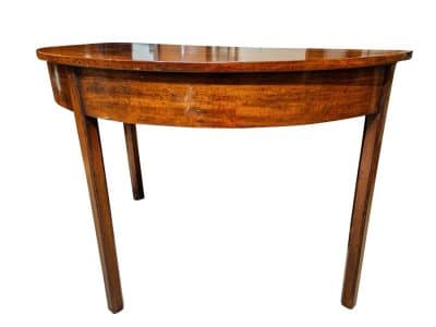 Pair of George III Demi Lune console tables - Image 5