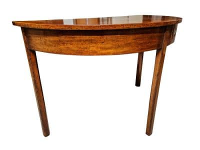 Pair of George III Demi Lune console tables - Image 6
