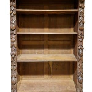 Victorian carved oak bookcase Antique Bookcases
