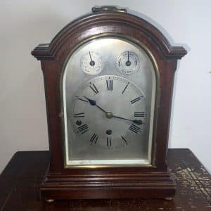 Bracket Clock Edwardian mahogany Musical. Antique Clocks