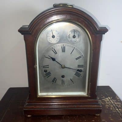 Bracket Clock Edwardian mahogany Musical.