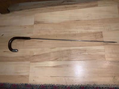 Partridge Wood Gentleman’s walking stick sword stick with silver mount Miscellaneous 5