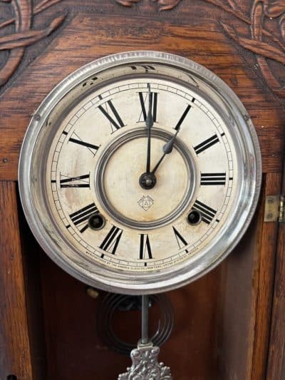 Art Nouveau Wall Clock by Ansonia, New York - Image 5