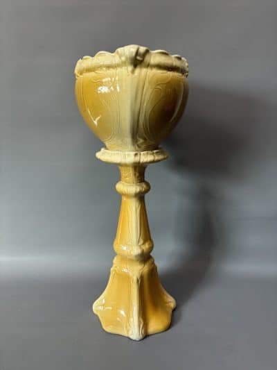 Art Nouveau Jardinere on Stand c1895 art nouveau Antique Ceramics 3