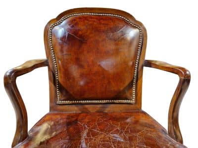 Georgian Mahogany Open Armchair Antique Chairs 3
