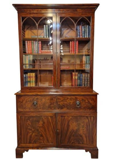 Late Georgian Secretaire Bookcase Antique Bookcases 3