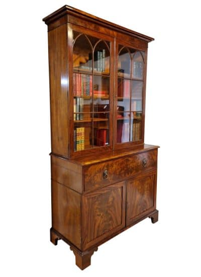 Late Georgian Secretaire Bookcase Antique Bookcases 8