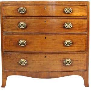 Georgian mahogany Bow Chest of Drawers Antique Chest Of Drawers