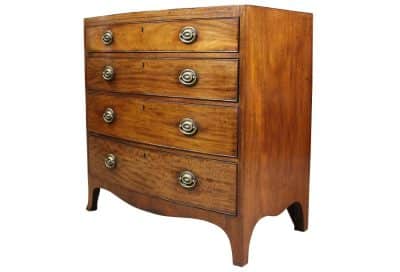 Georgian mahogany Bow Chest of Drawers Antique Chest Of Drawers 5