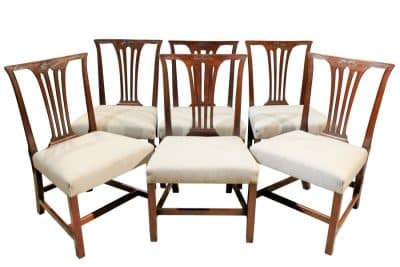 Set of six Georgian dining chairs - Image 6